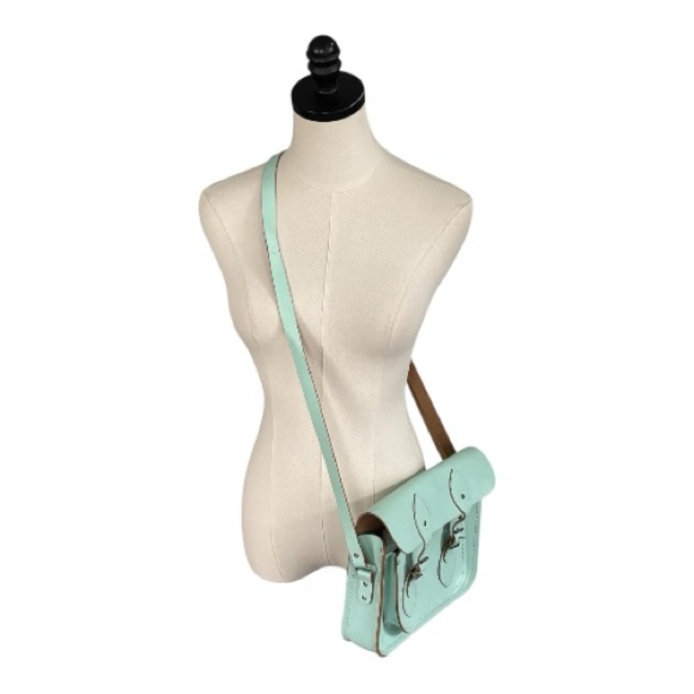 The Cambridge Satchel Company mint green 11 inch satchel with adjustable strap